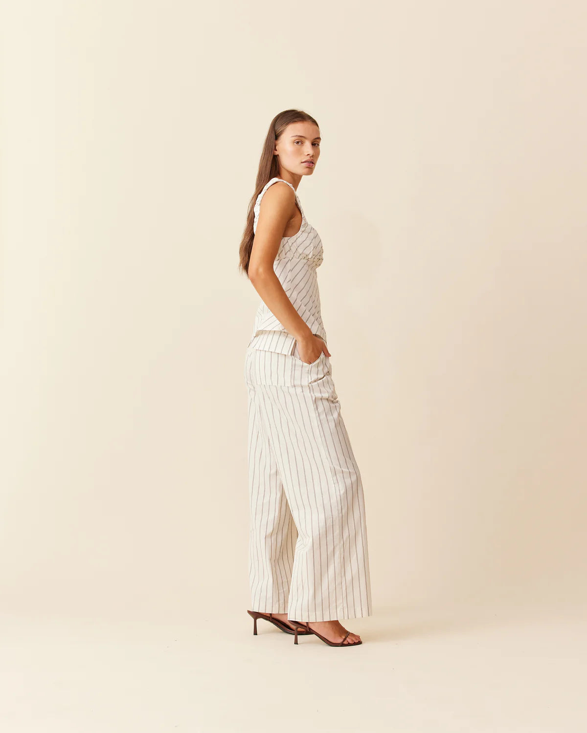 RUBY Mickey Top | Coffee Cream Stripe