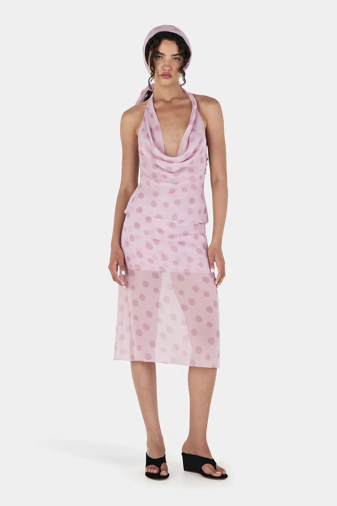 HANSEN Moss Multi Skirt | Light Pink Spot
