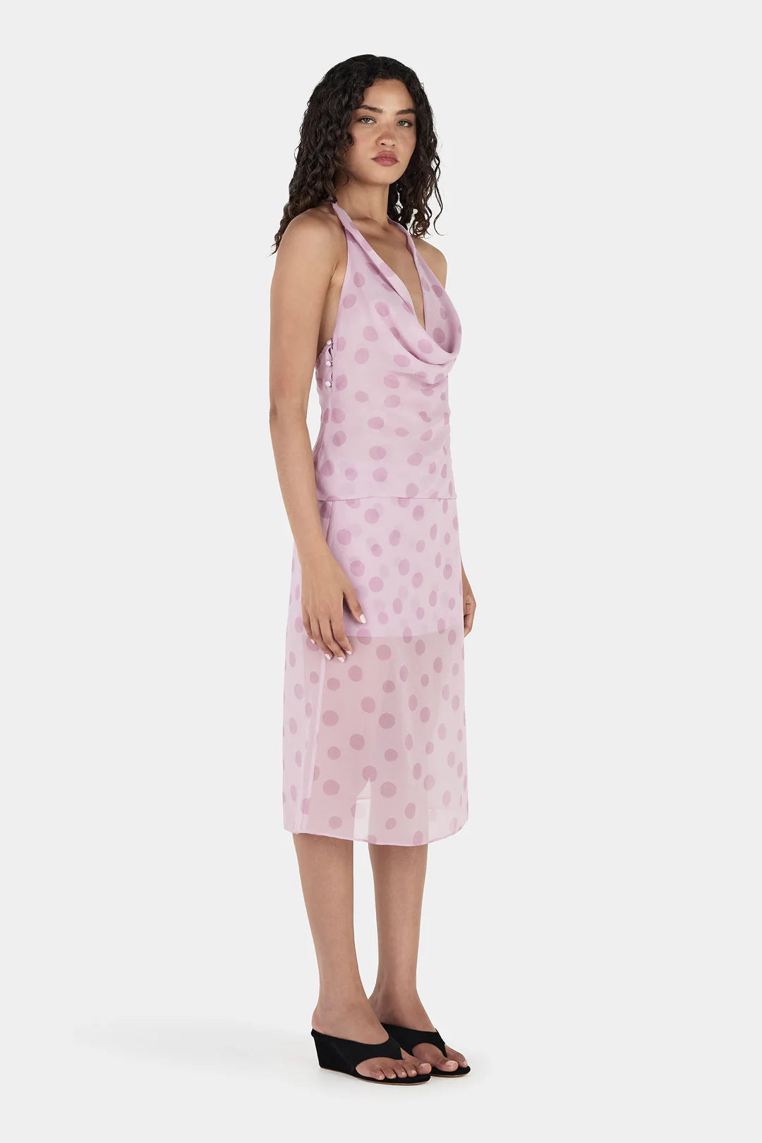 HANSEN Moss Multi Skirt | Light Pink Spot