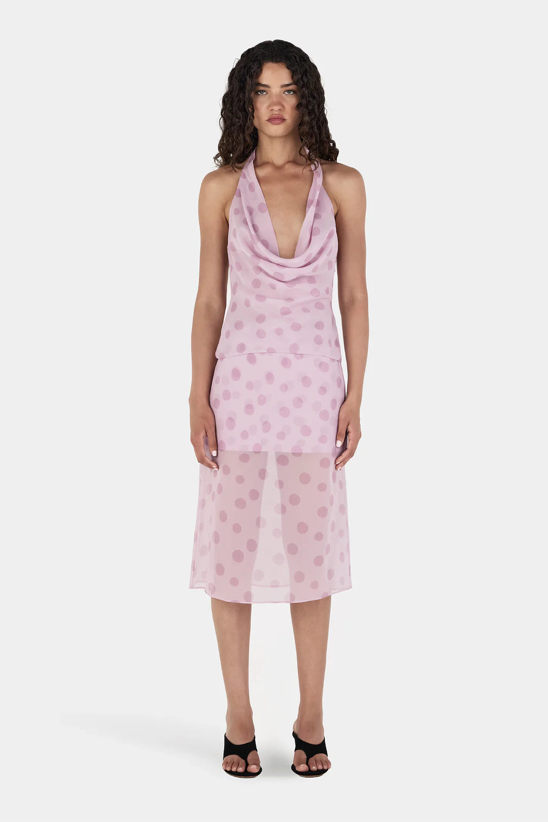 HANSEN Moss Multi Skirt | Light Pink Spot