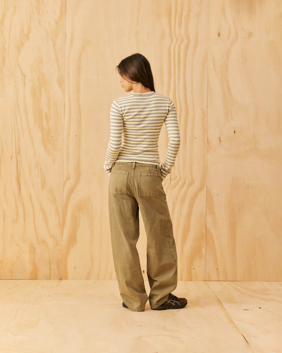RUBY Esme Long Sleeve | Grey Marle Butter Stripe