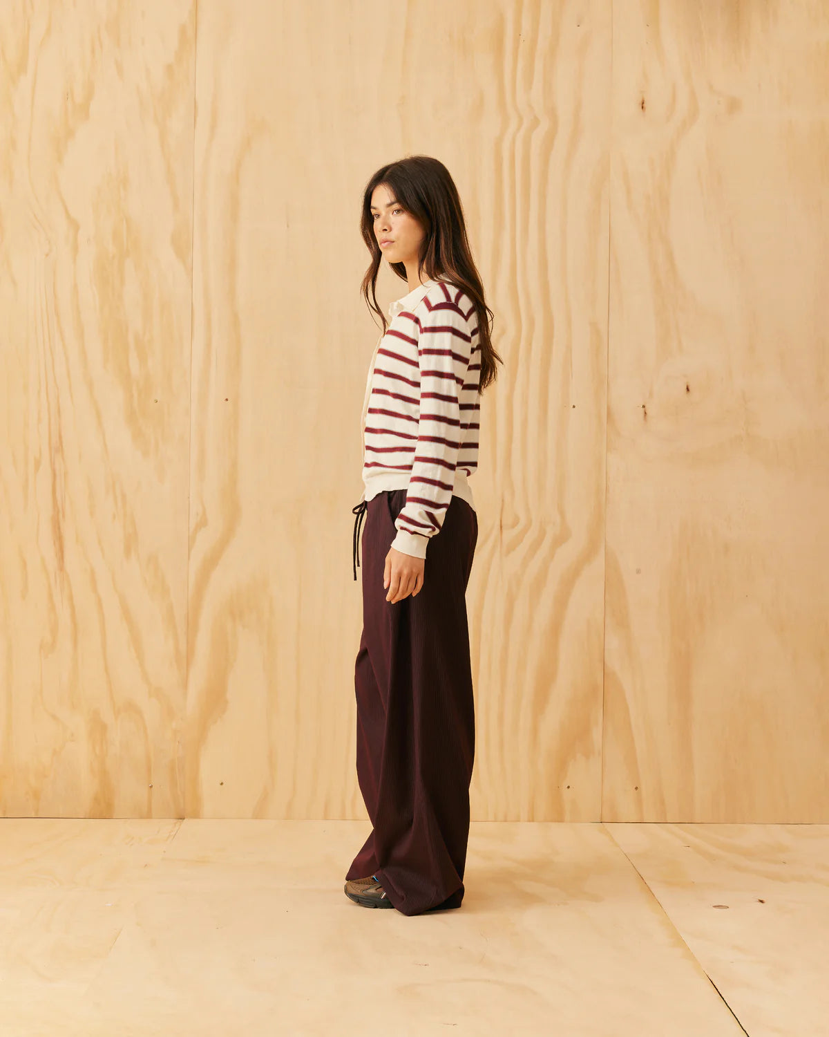RUBY Andie Suit Pant | Plum Stripe