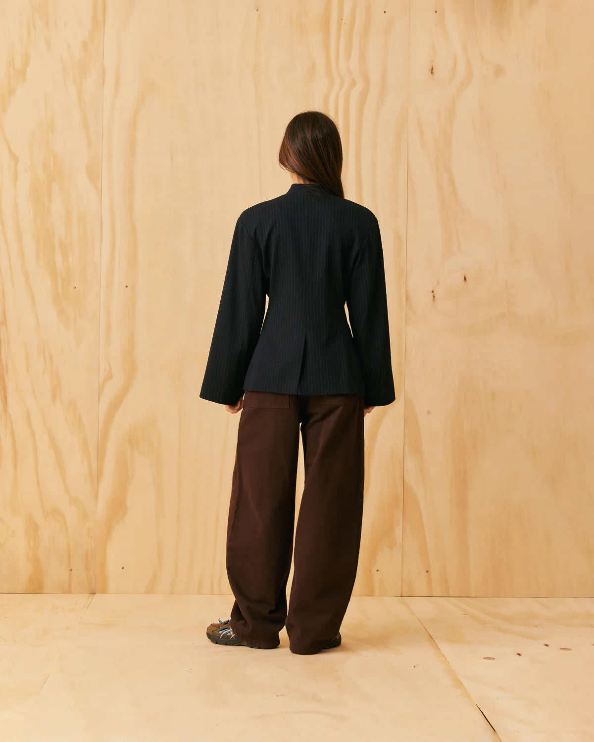 RUBY Coco Blazer | Navy Pinstripe