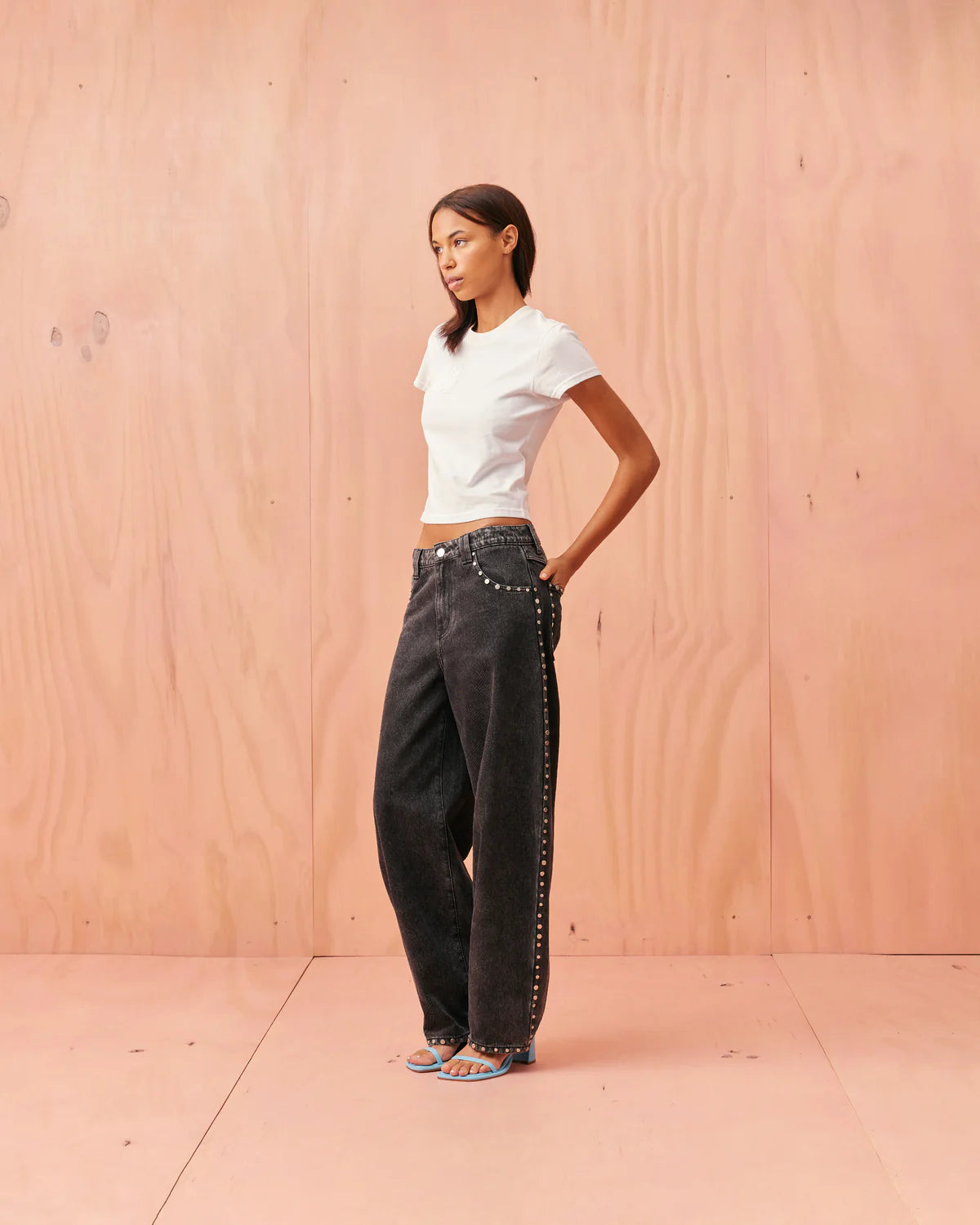 RUBY Icon Studded Jean | Black