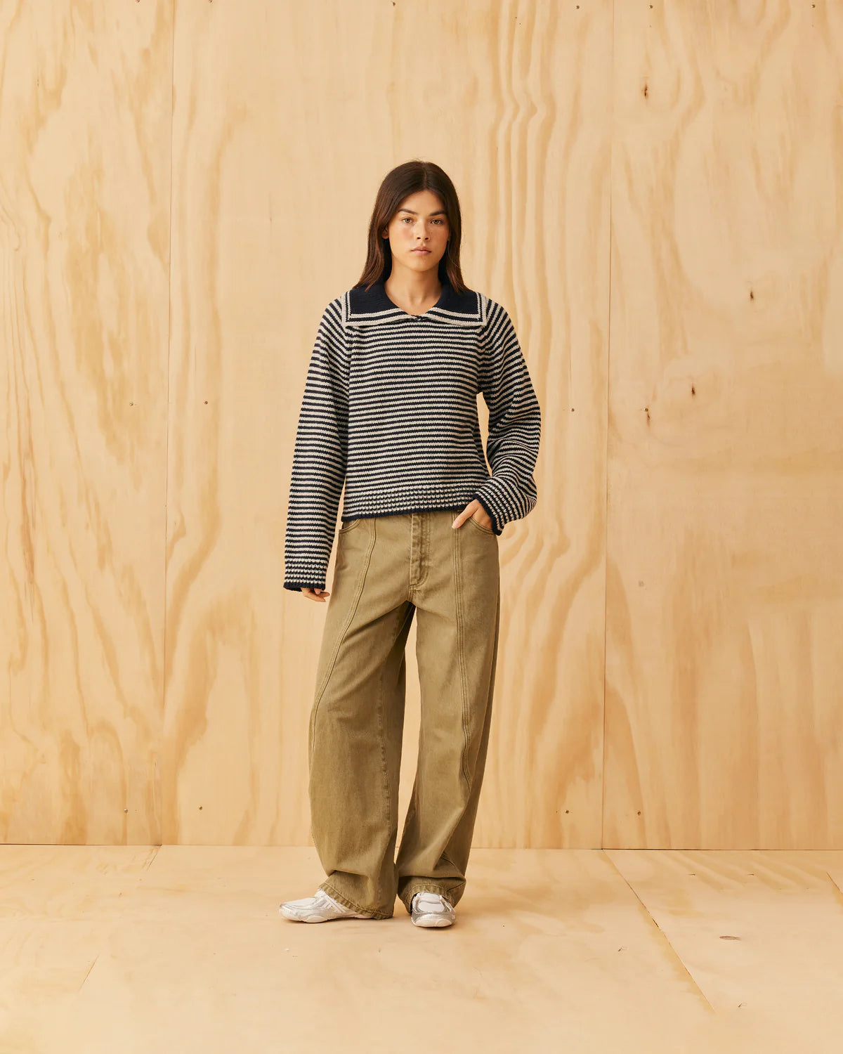 RUBY Swann Sweater | Grey Stripe