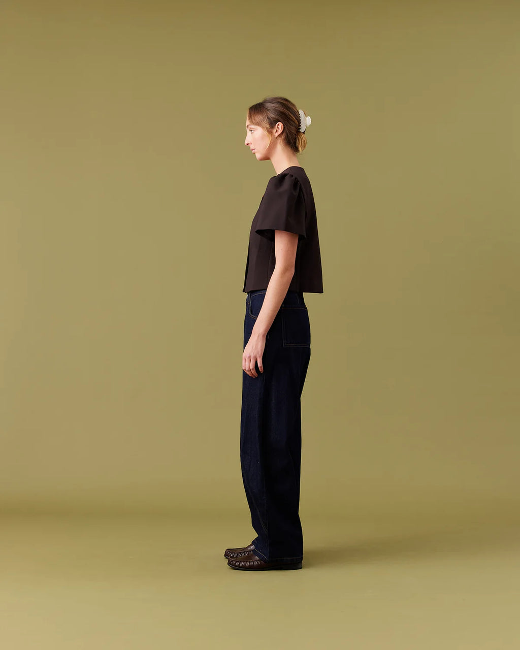 RUBY Carolyn Short Sleeve Blazer | Espresso