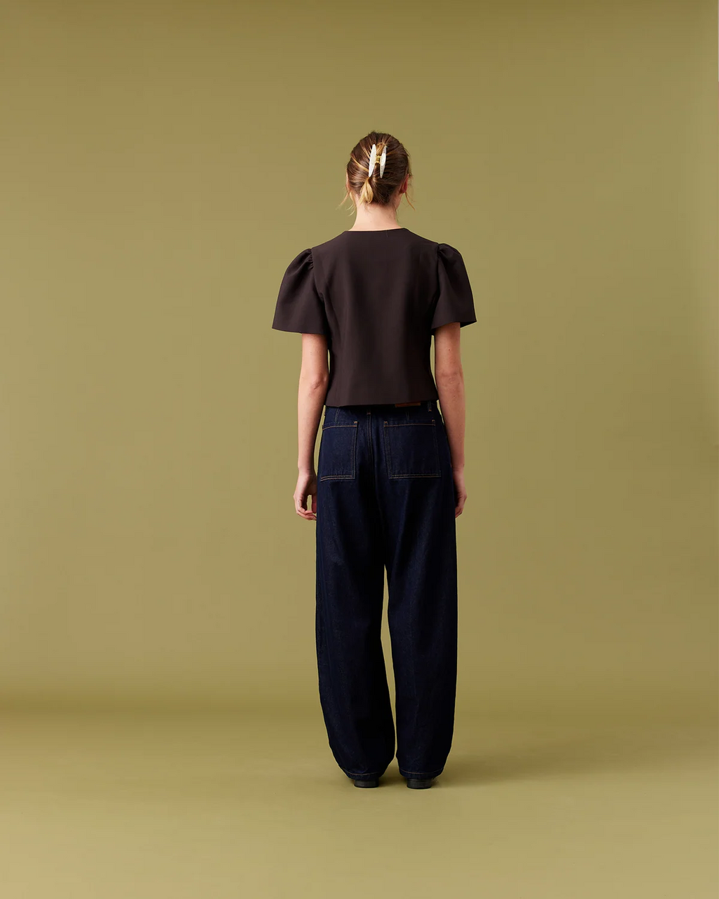 RUBY Carolyn Short Sleeve Blazer | Espresso