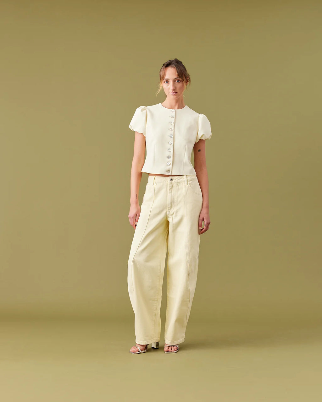 RUBY Carolyn Puff Sleeve Blazer | Butter