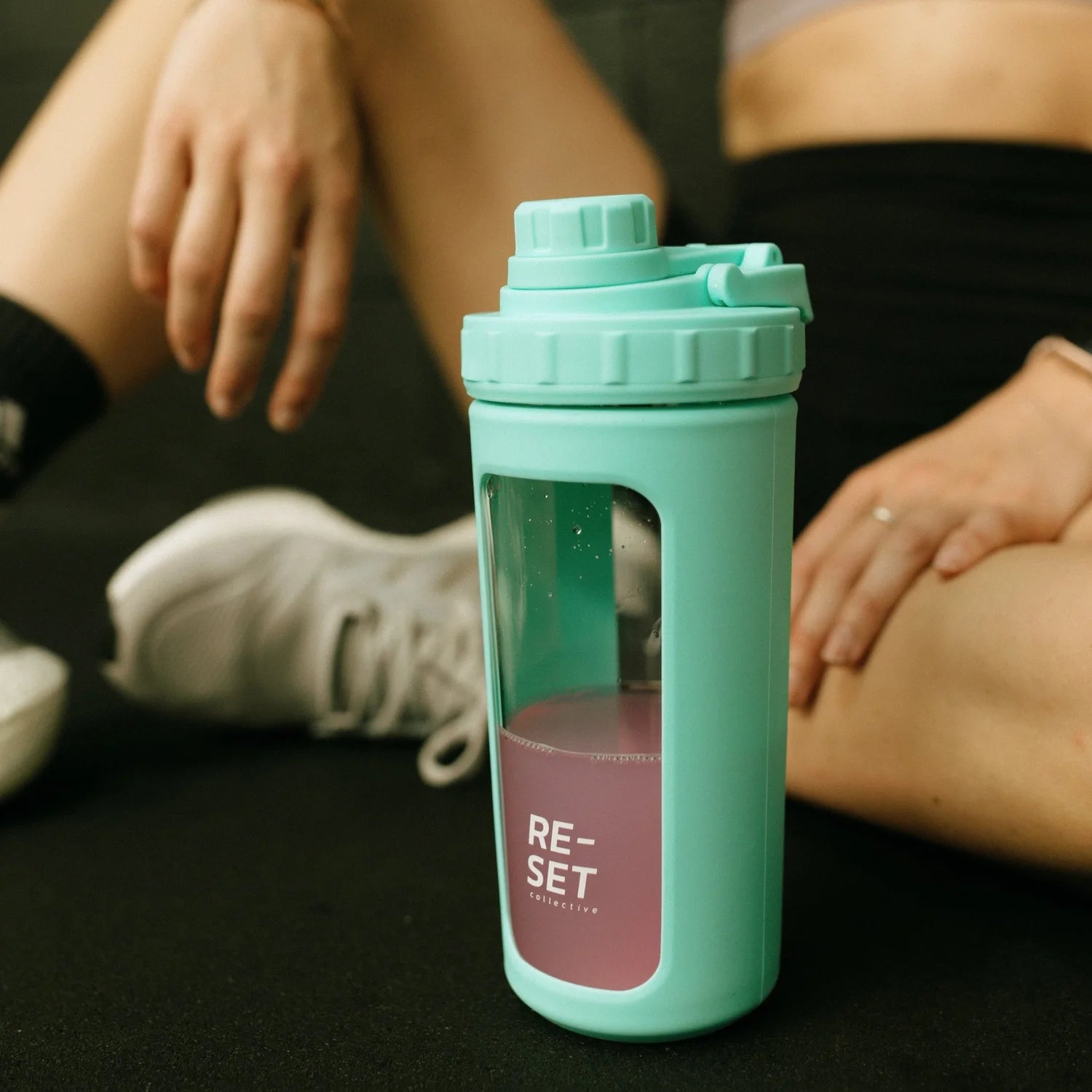 RE-SET Remix Glass Protein Shaker | Gumdrop Green