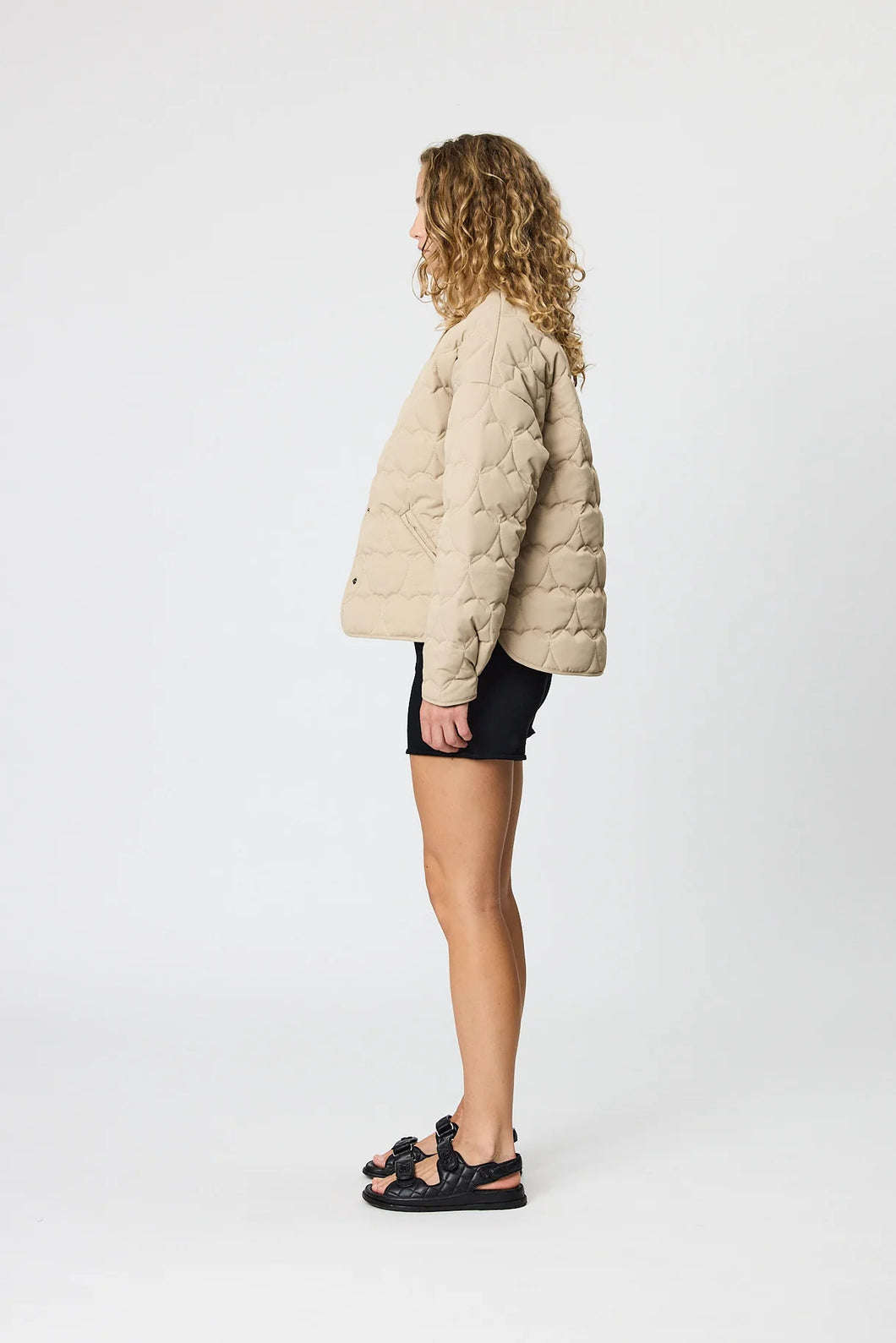 Ava Quilted Jacket- Oat