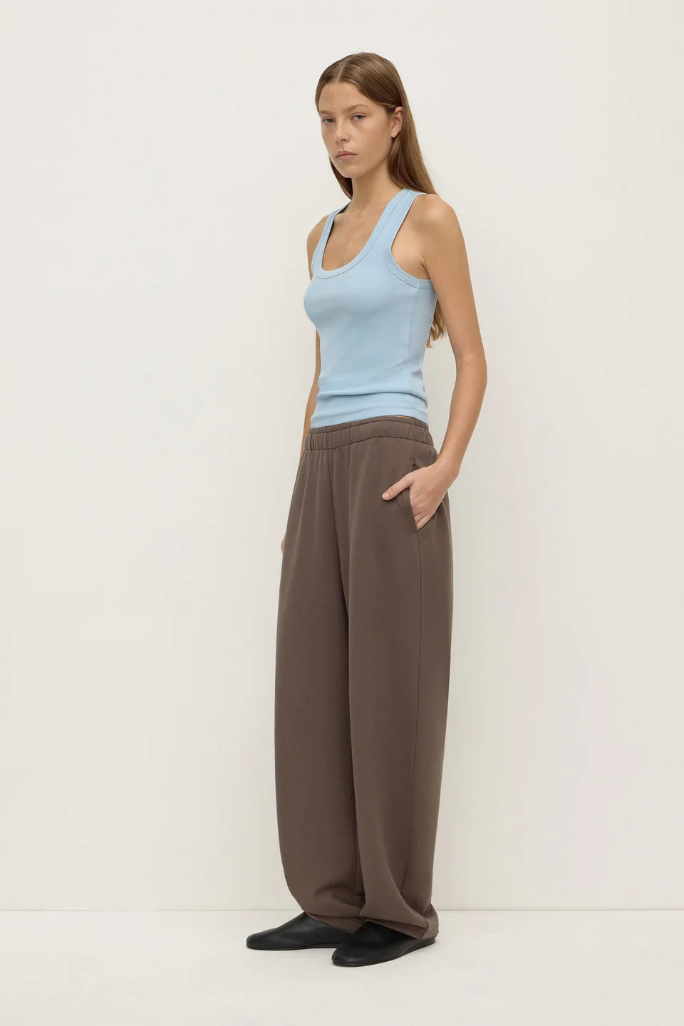 ASSEMBLY LABEL Robyn Scoop Neck Tank | Powder Blue