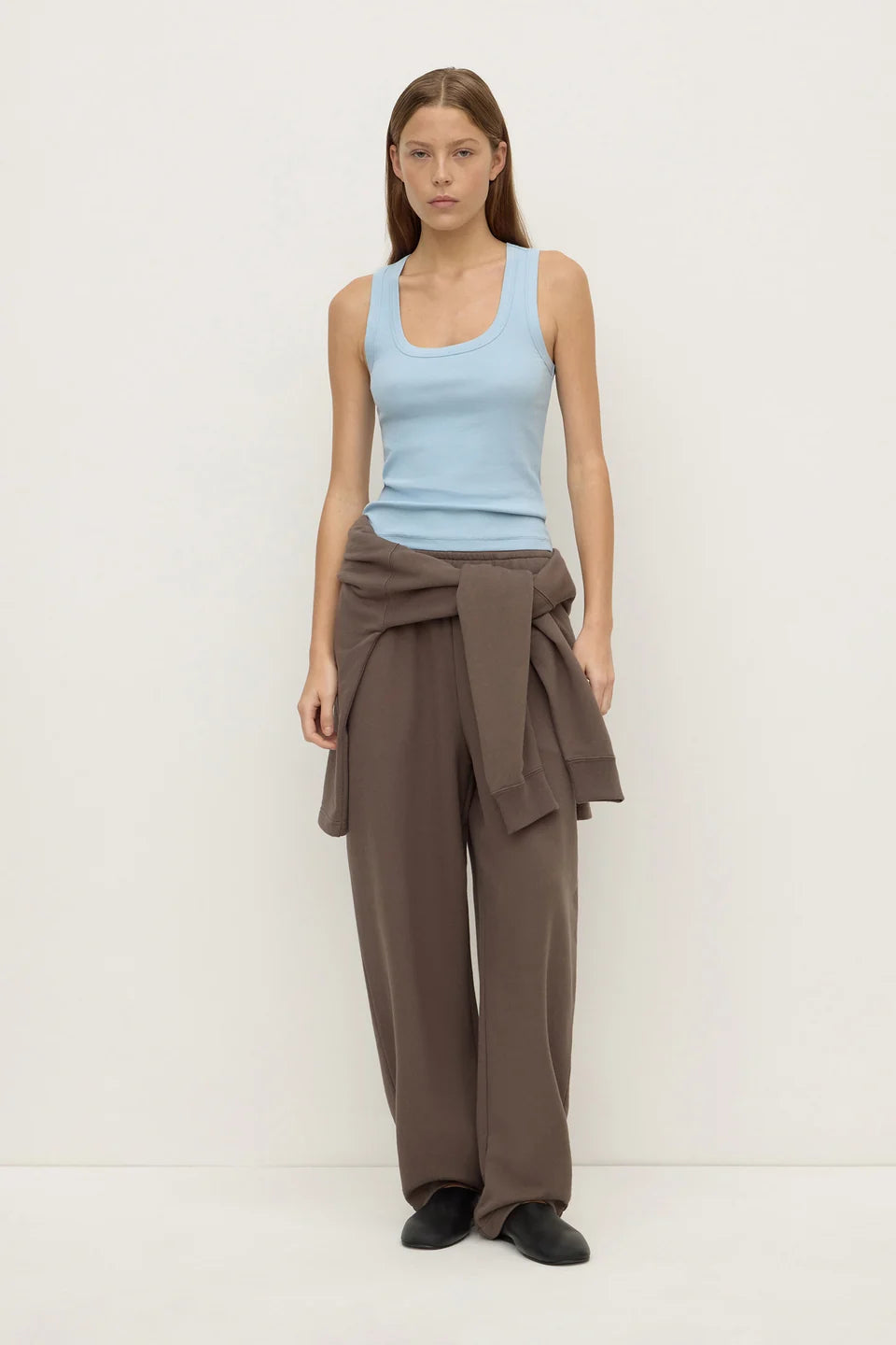 ASSEMBLY LABEL Robyn Scoop Neck Tank | Powder Blue