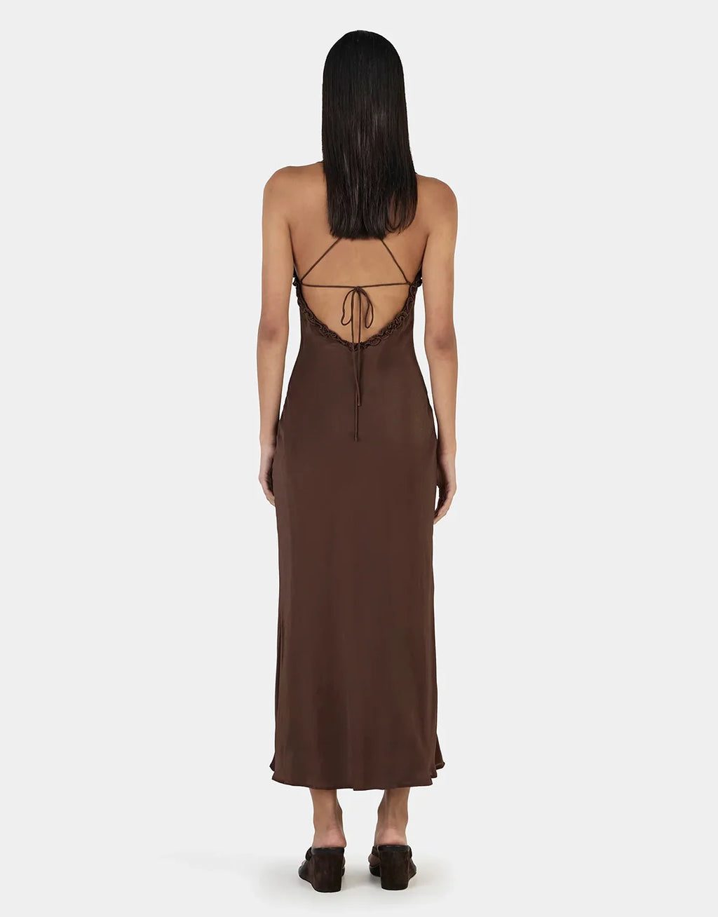 OWNLEY Samantha Midi Dress | Chocolate