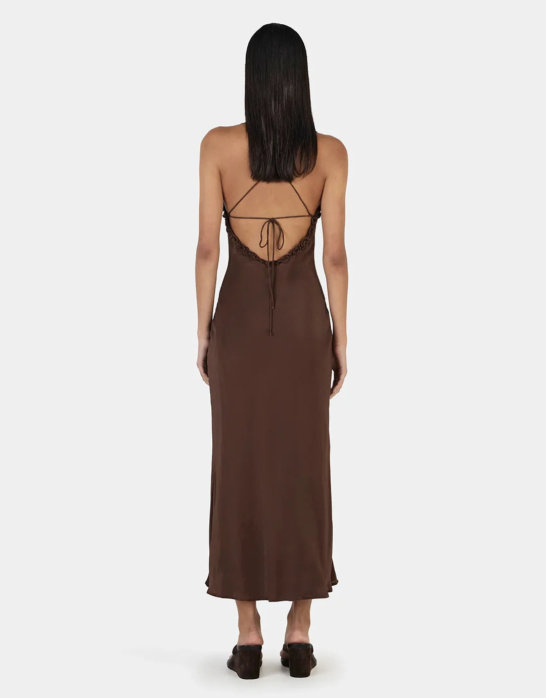 OWNLEY Samantha Midi Dress | Chocolate