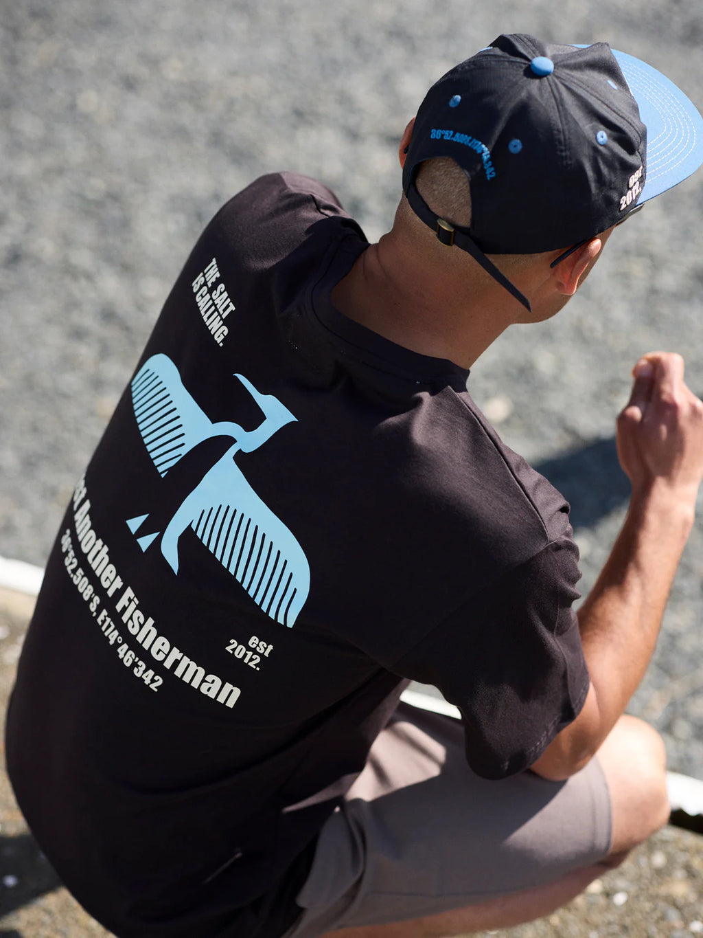 JUST ANOTHER FISHERMAN Shag Sea Tee | Black