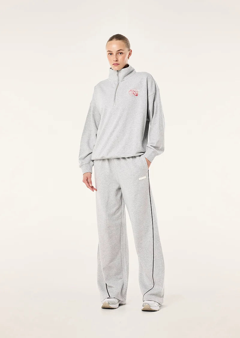 P.E NATION Snap quarter zip | Mid Grey Marle