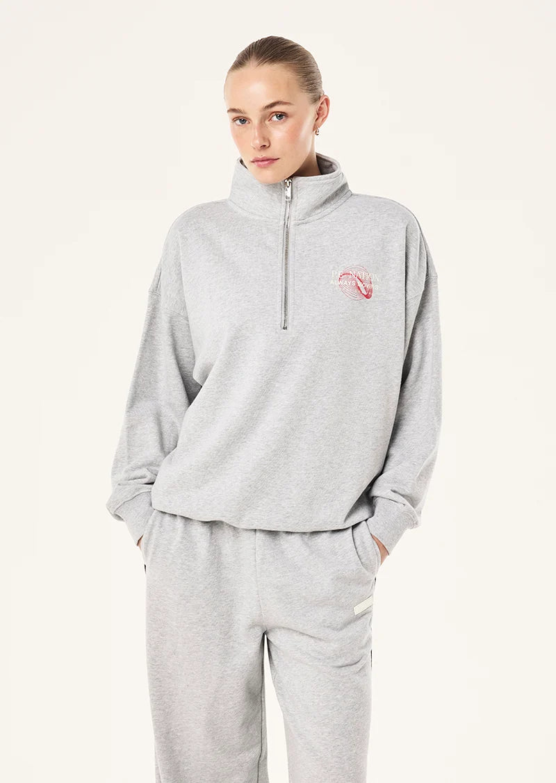 P.E NATION Snap quarter zip | Mid Grey Marle