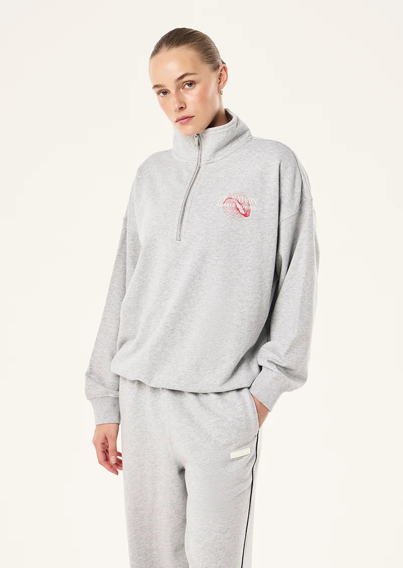P.E NATION Snap quarter zip | Mid Grey Marle