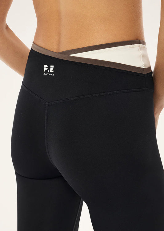P.E NATION Status Full Length Legging | Black & Walnut