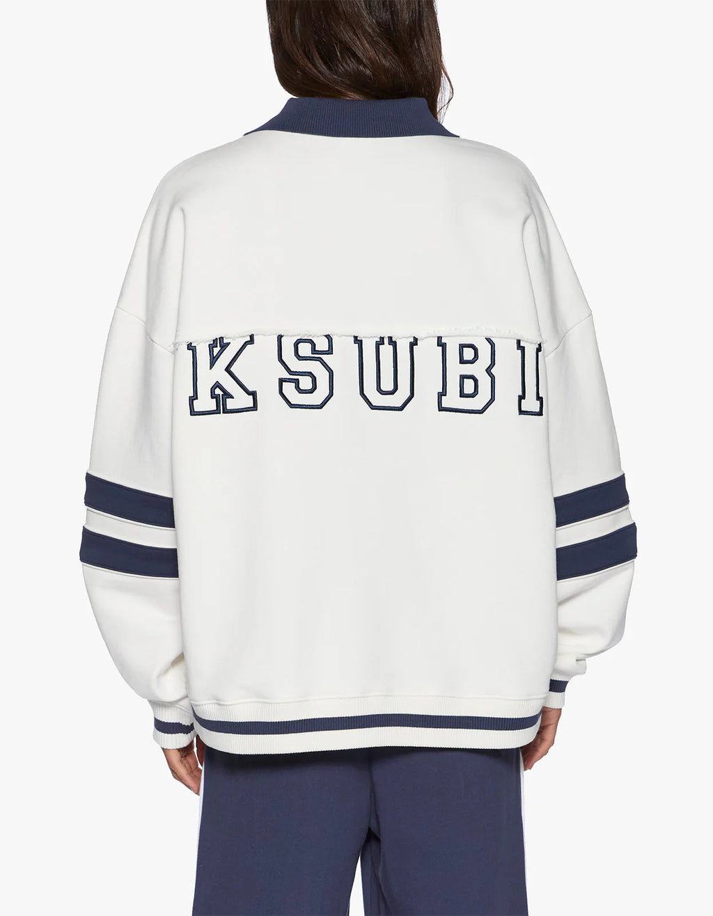 KSUBI 99 Boyfriend Polo Sweatshirt | Vintage White