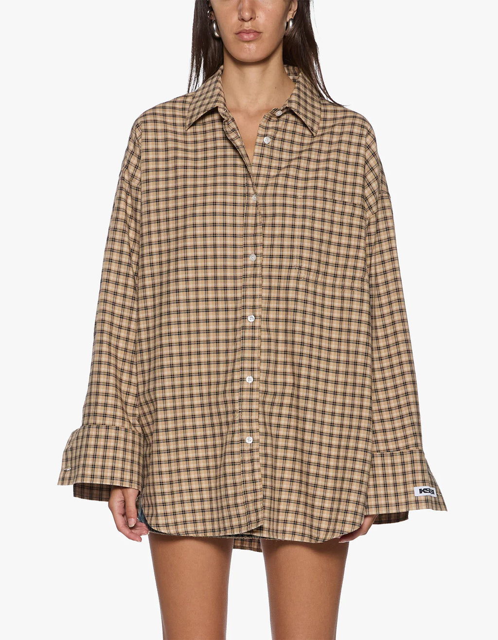 KSUBI Astra L/S Shirt | Tan Plaid