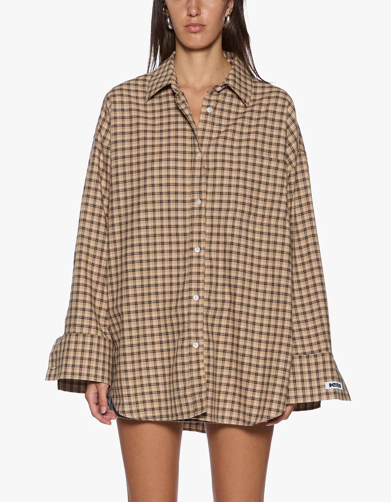 KSUBI Astra L/S Shirt | Tan Plaid