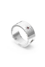 Load image into Gallery viewer, Band of Lucky Stars Ring - Silver
