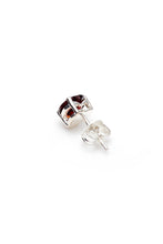 Load image into Gallery viewer, Love Crystal Earrings - Silver/Garnet
