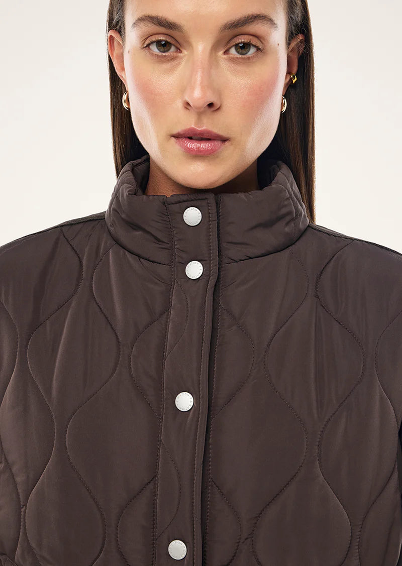 P.E NATION Surge Quilt Jacket | Coffee