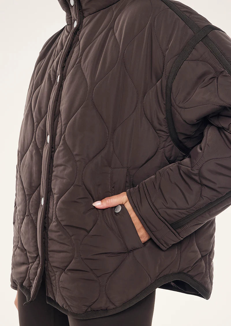 P.E NATION Surge Quilt Jacket | Coffee