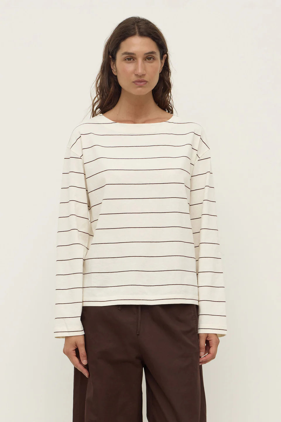 ASSEMBLY LABEL Scout Long Sleeve Tee | Cream/Mulberry