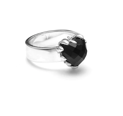 Love Claw Ring - Onyx/Sterling Silver