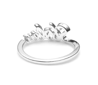 Stolen Script Ring - Stirling Silver