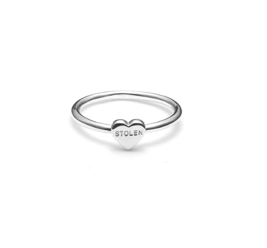Baby Stolen Heart Ring - Silver