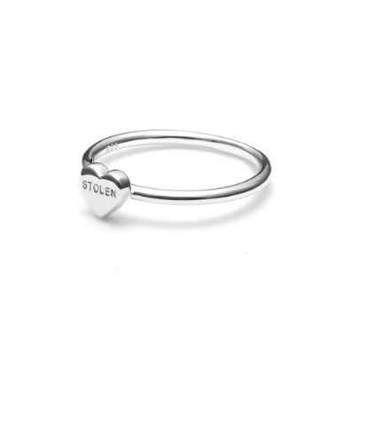 Baby Stolen Heart Ring - Silver