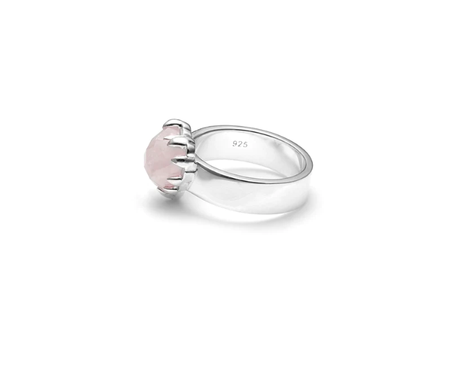 Love Claw Ring - Rose Quartz
