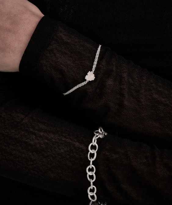 STOLEN GIRLFRIENDS CLUB Love Claw Bracelet - Rose Quartz