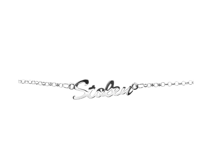 Stolen Script Bracelet - Silver