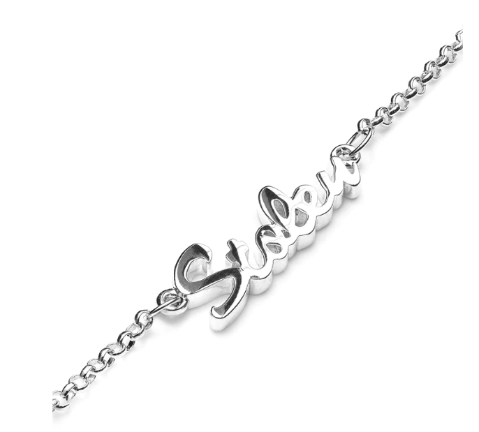 Stolen Script Bracelet - Silver