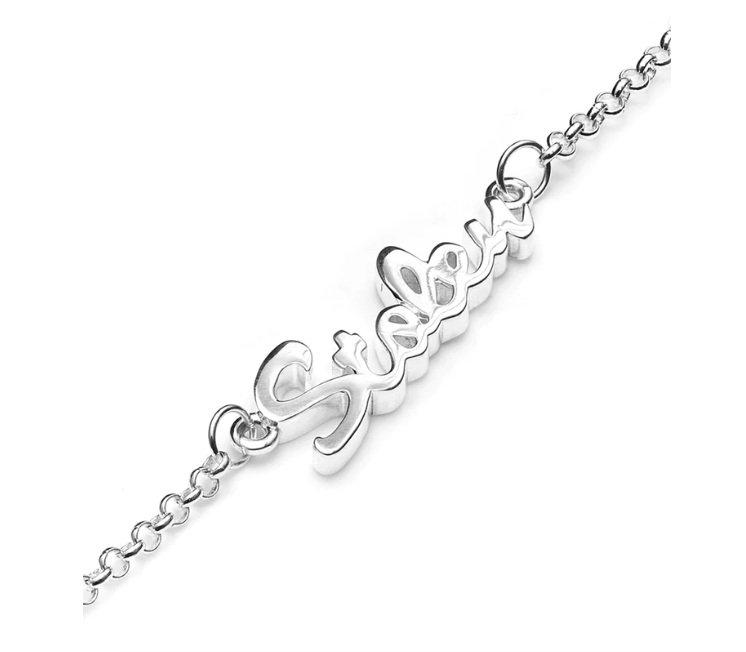Stolen Script Necklace - Silver