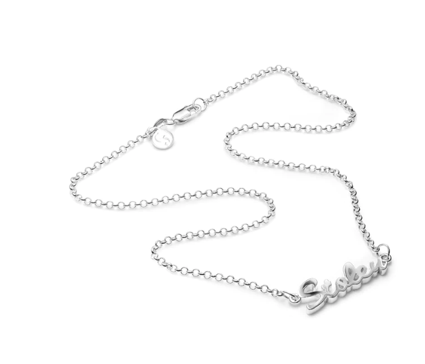 Stolen Script Necklace - Silver