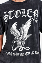 Load image into Gallery viewer, Eagle Strike Tee - Aged Charcoal/Off-White

