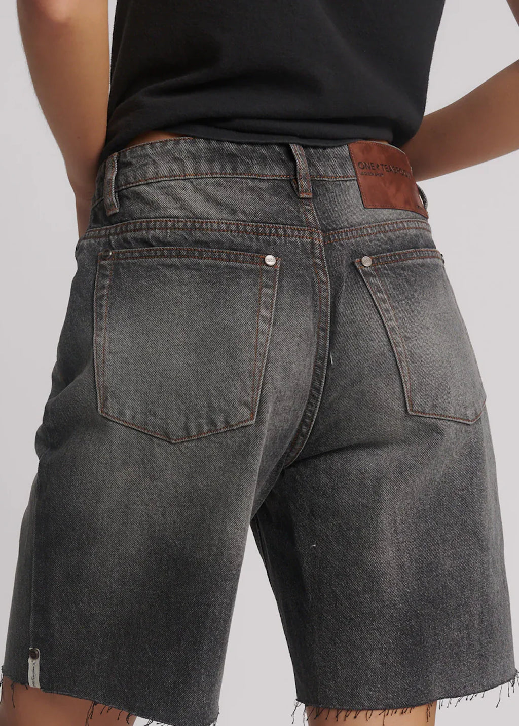 ONE TEASPOON Jacksons Mid Waist Shorts | Worn Black