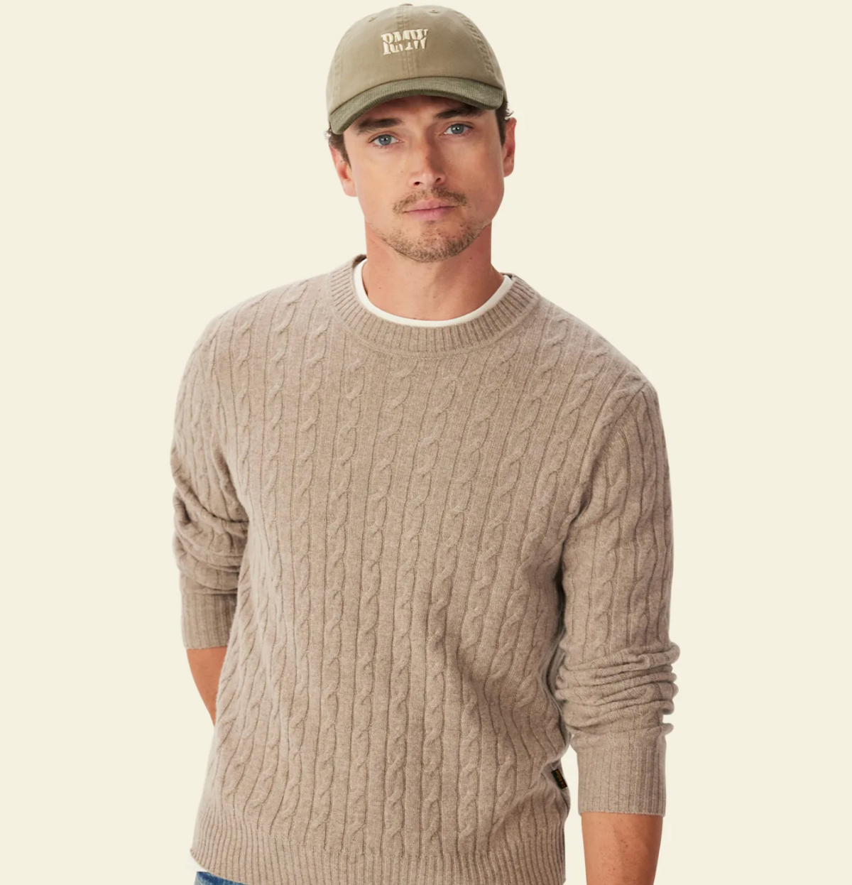 R.M. WILLIAMS Branded Twill Cord Cap | Khaki