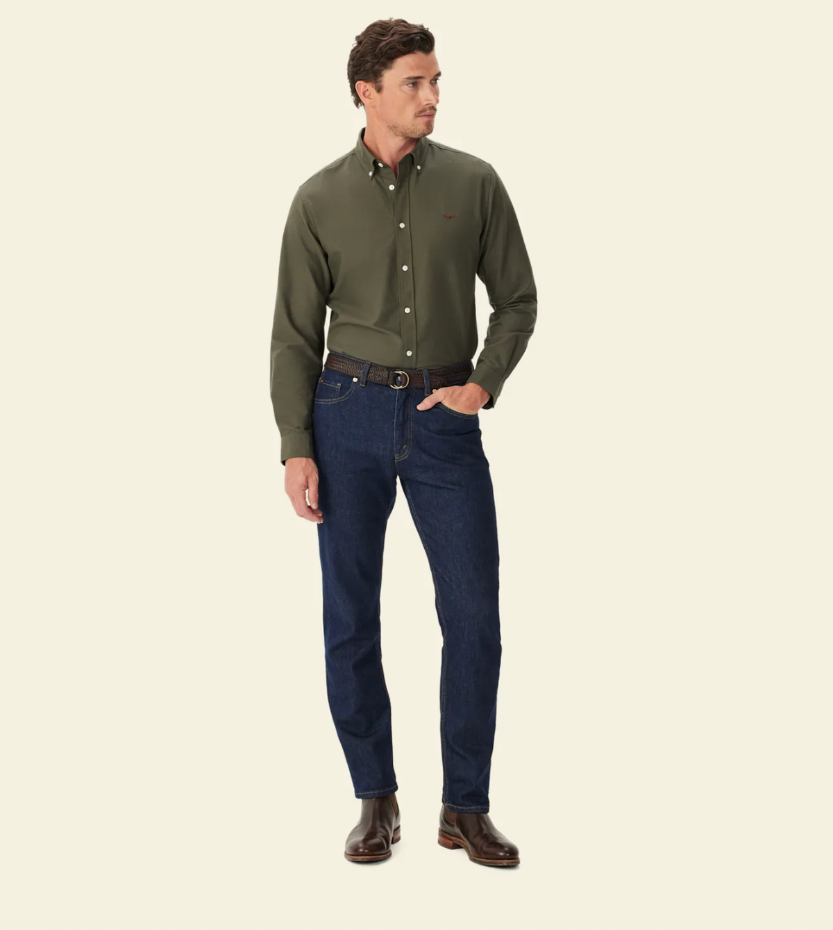 R.M. WILLIAMS Clapton Oxford Shirt | Fatigue