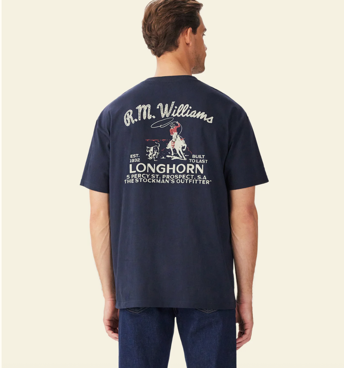 R.M. WILLIAMS Longhorn Tee | Navy