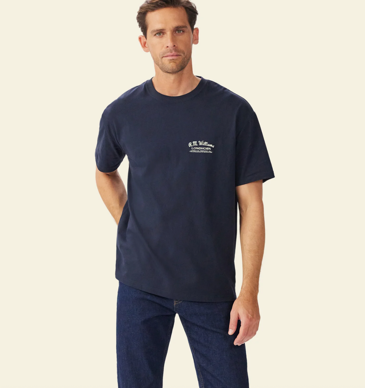 R.M. WILLIAMS Longhorn Tee | Navy