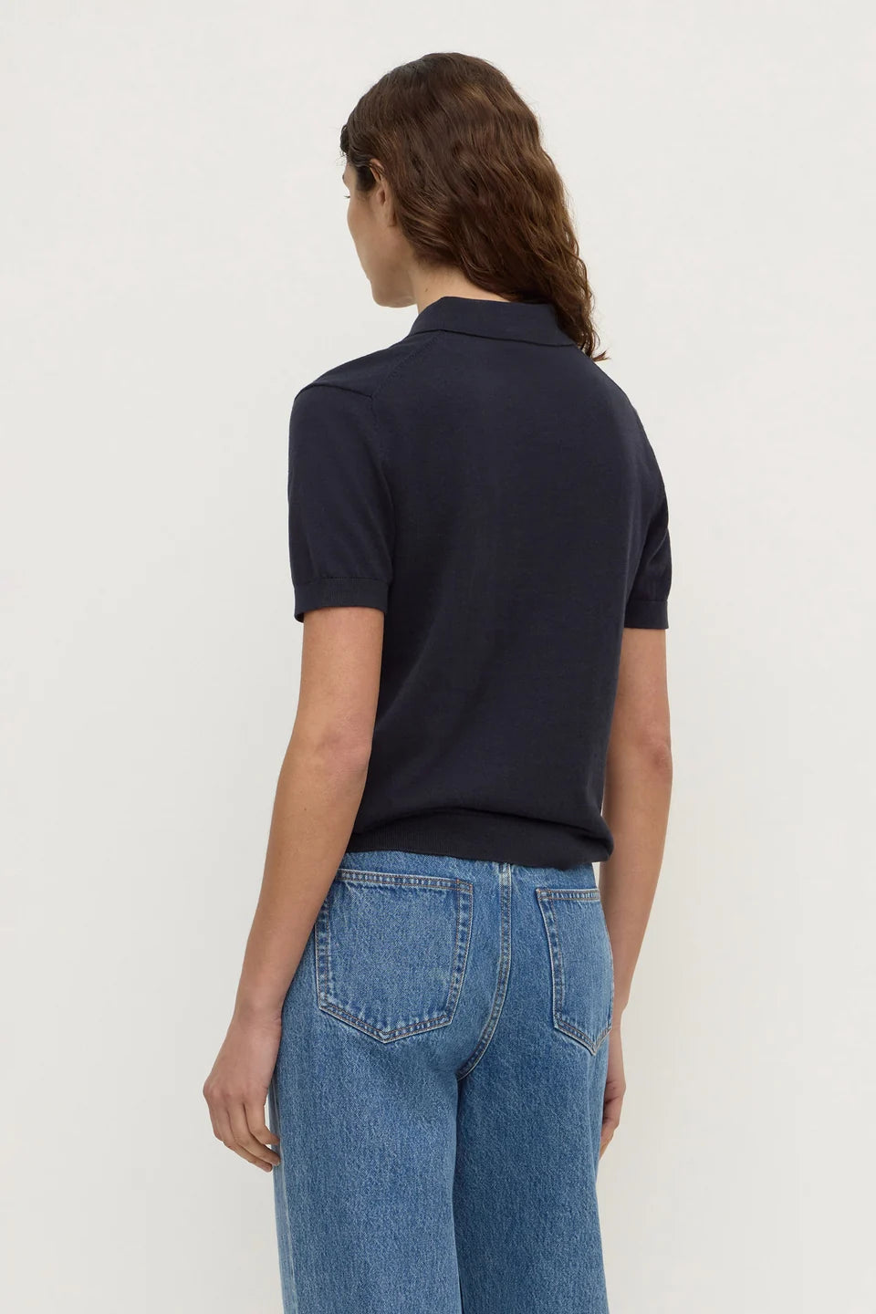 ASSEMBLY LABEL Sloane Cotton Cashmere Polo | True Navy