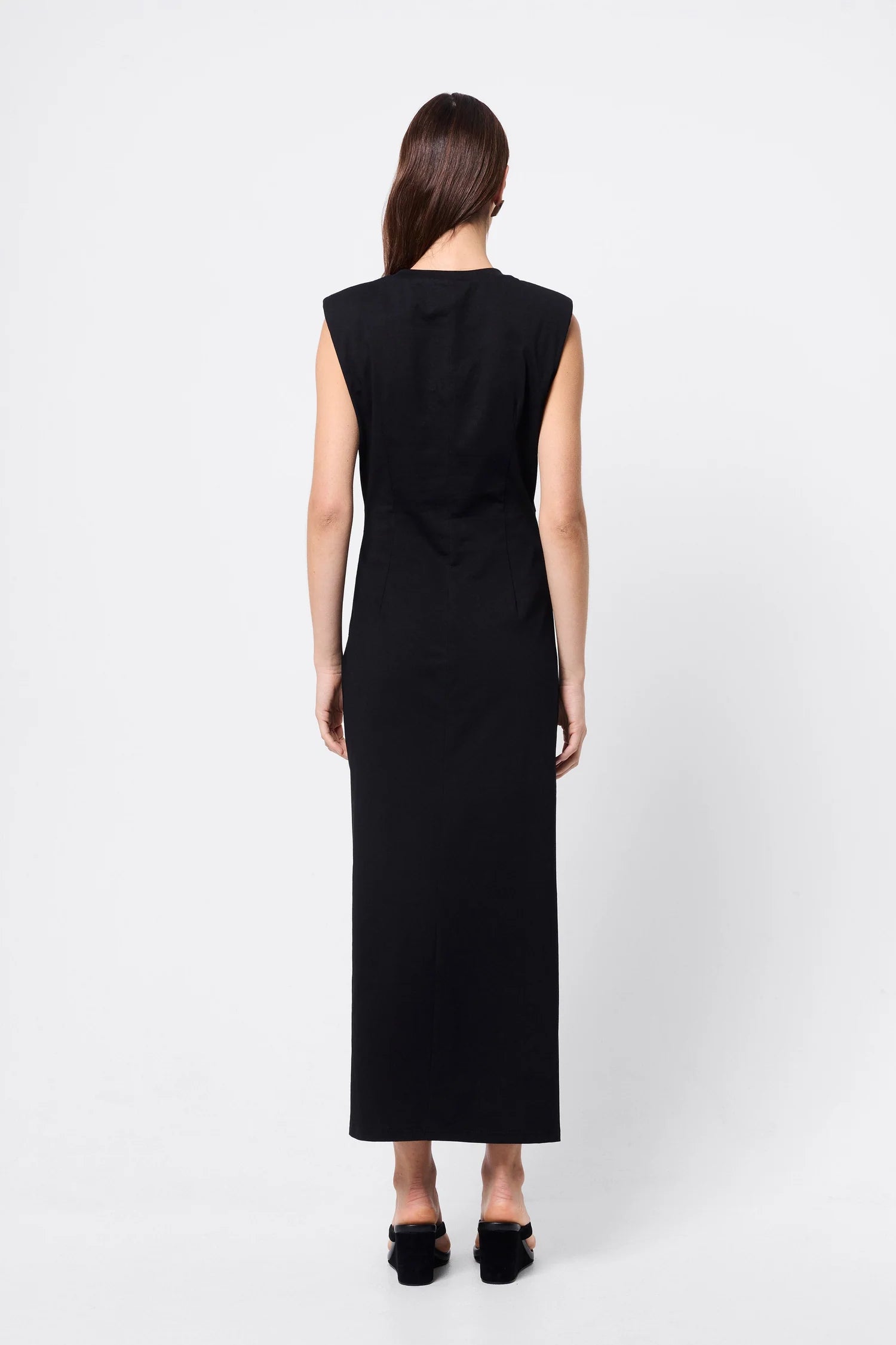 MOSSMAN Solide Midi Dress | Black
