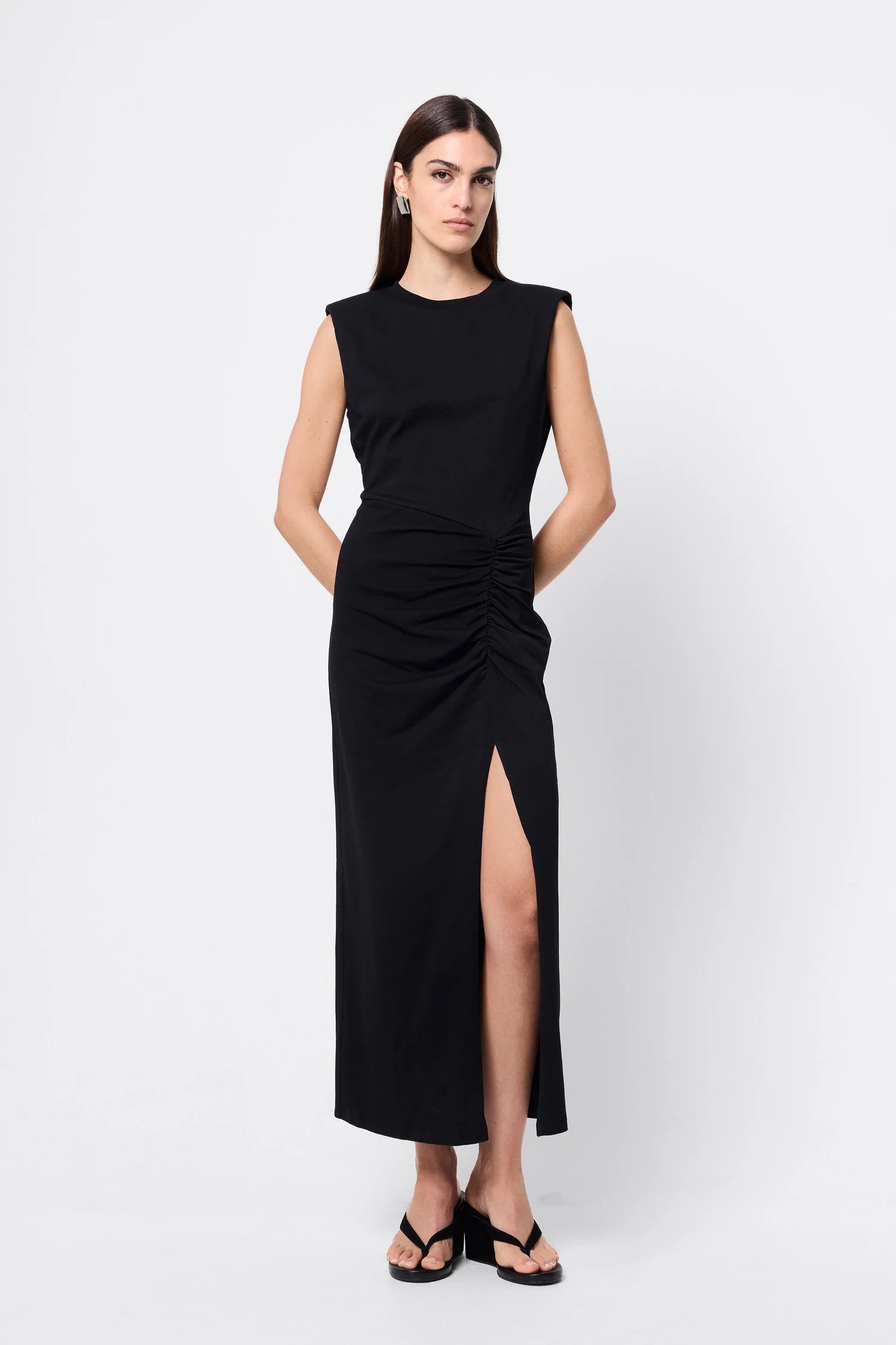 MOSSMAN Solide Midi Dress | Black